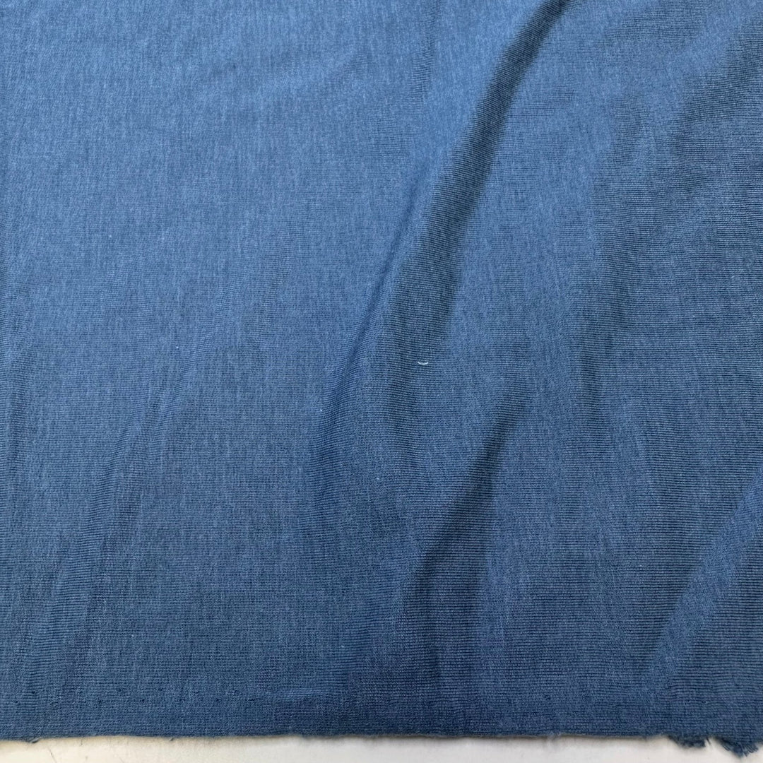 Glacier Water - Jersey Fleece Tencel/Organic Cotton Knit - Blue - 1.75M Bundle - True Deadstock fabric Fabric by private - Sustainable Textile | FABCYCLE