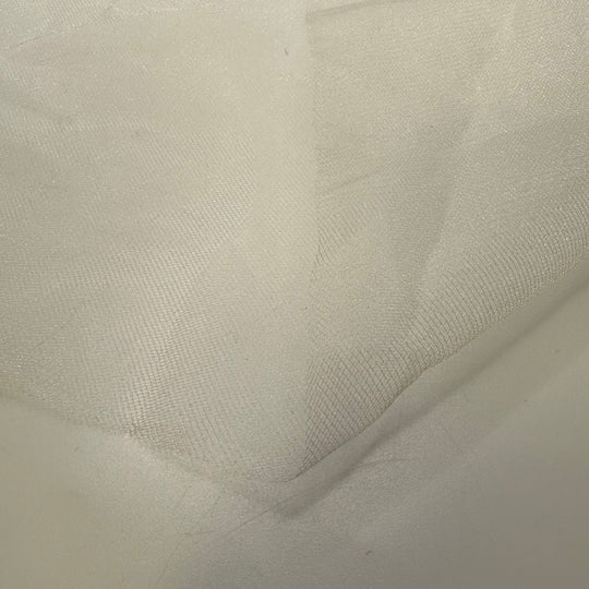 Glistening Snow - Tulle Poly Knit - Cream - 2M Bundle - True Deadstock fabric Fabric by private - Sustainable Textile | FABCYCLE