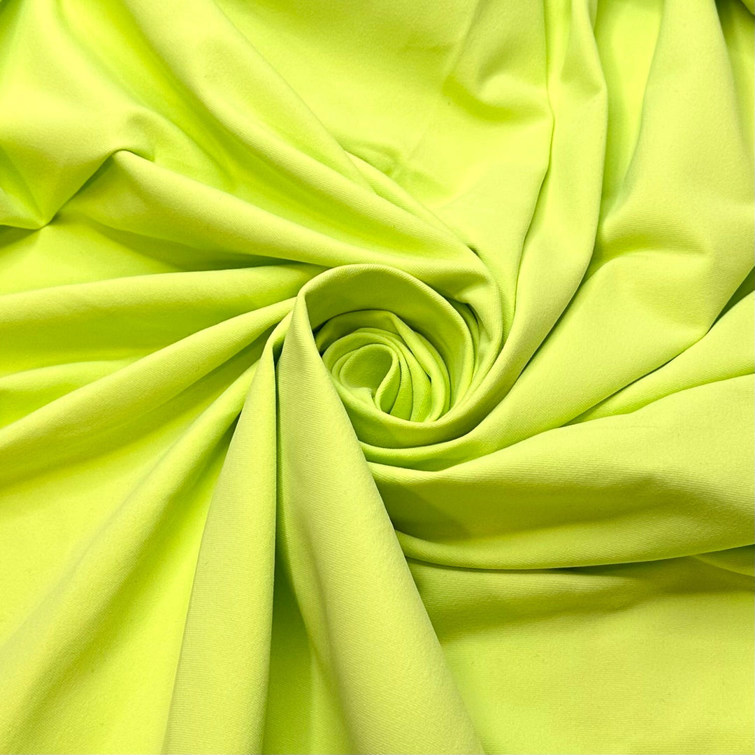 Glowing Teeth - Jersey Poly/Spandex Knit - Bright Neon Green - Bundles - True Deadstock fabric Fabric by private - Sustainable Textile | FABCYCLE