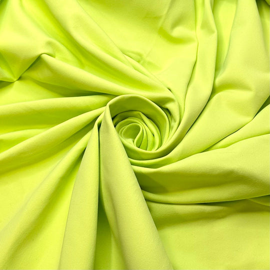 Glowing Teeth - Jersey Poly/Spandex Knit - Bright Neon Green - Bundles - True Deadstock fabric Fabric by private - Sustainable Textile | FABCYCLE