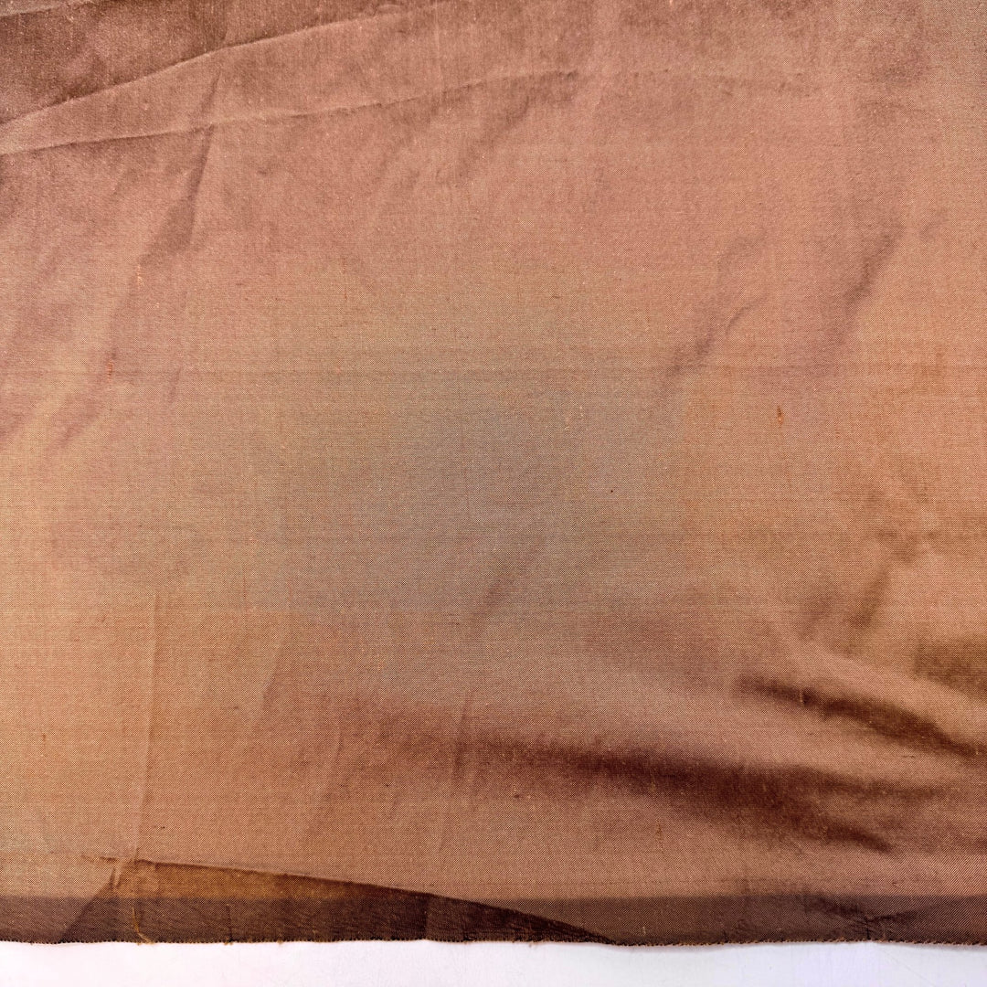Glowy Amber - Dupioni Silk Woven - Brass - 2.25M Bundle - True Deadstock fabric Fabric by private - Sustainable Textile | FABCYCLE