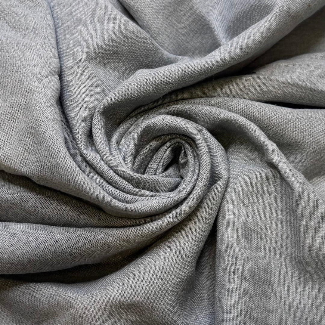 Gogigui - Cotton/Linen Woven - Light Grey - 1.25M Bundle - True Deadstock fabric Fabric by private - Sustainable Textile | FABCYCLE