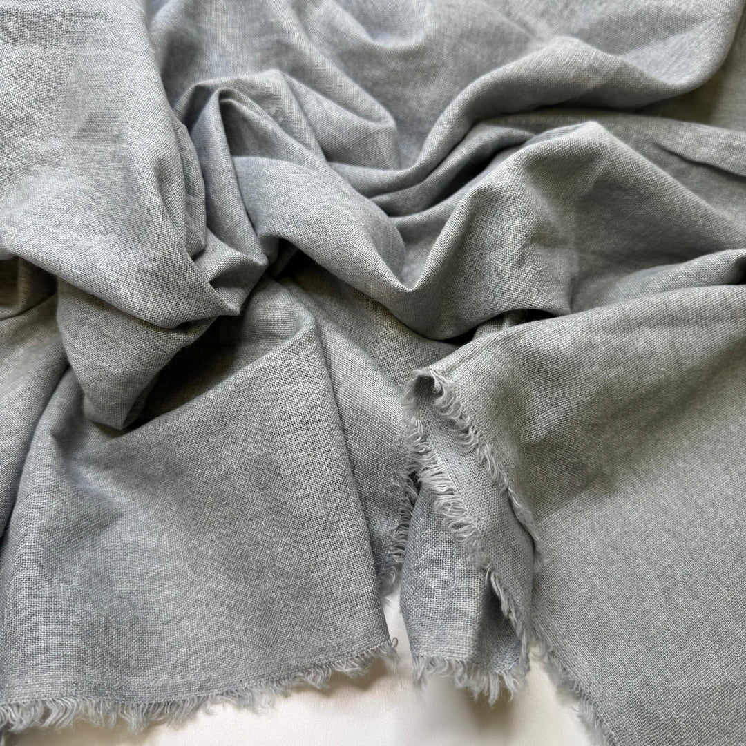 Gogigui - Cotton/Linen Woven - Light Grey - 1.25M Bundle - True Deadstock fabric Fabric by private - Sustainable Textile | FABCYCLE