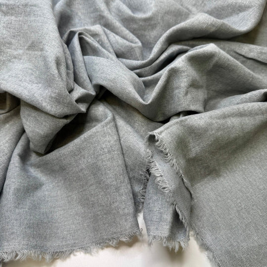 Gogigui - Cotton/Linen Woven - Light Grey - 1.25M Bundle - True Deadstock fabric Fabric by private - Sustainable Textile | FABCYCLE