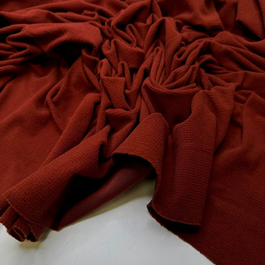Going Camping - Polyester Blend Knit - Brown - 1.85M Bundle - True Deadstock fabric Fabric by private - Sustainable Textile | FABCYCLE