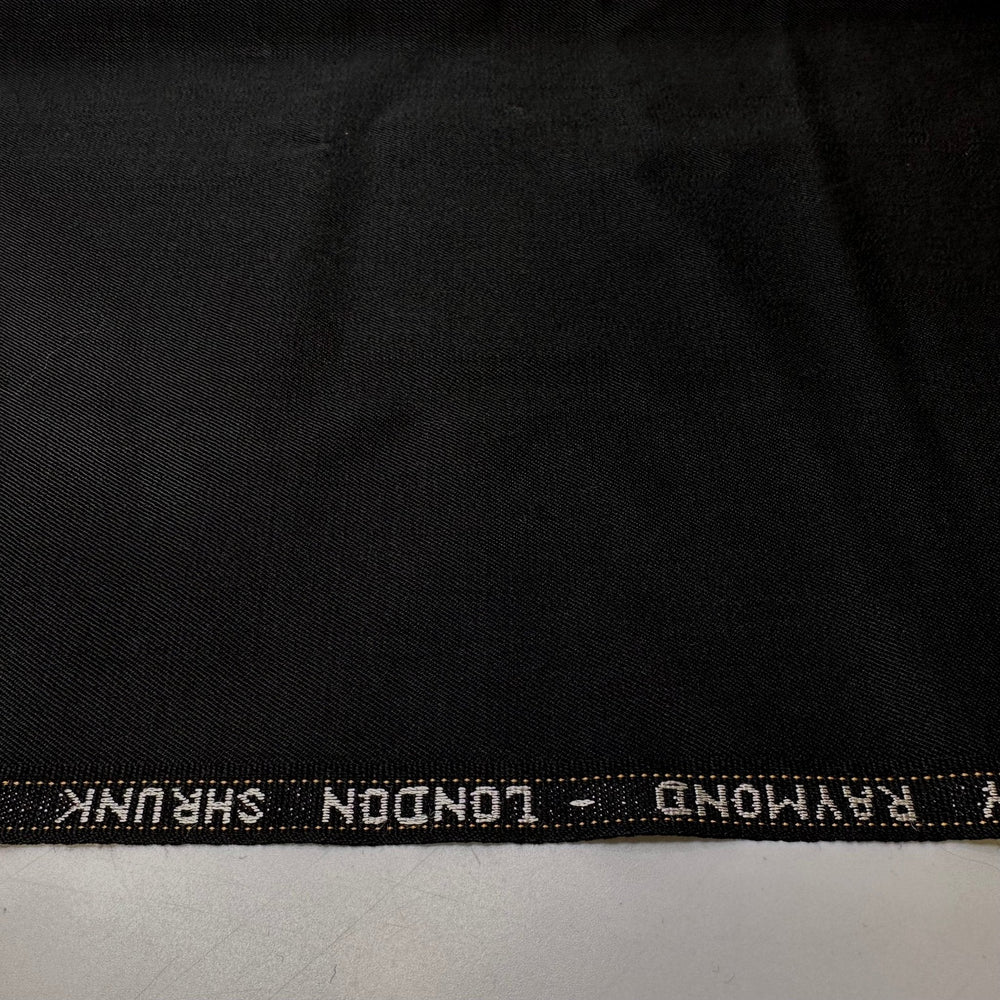 Going To Bed Early - Wool Woven - Black - 1.15M Bundle - True Deadstock fabric Fabric by private - Sustainable Textile | FABCYCLE