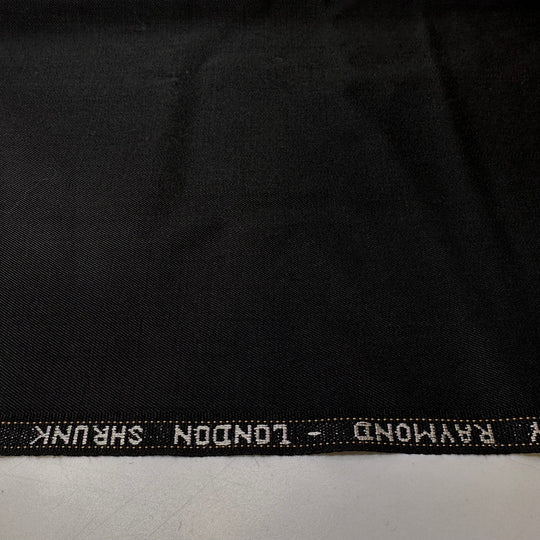 Going To Bed Early - Wool Woven - Black - 1.15M Bundle - True Deadstock fabric Fabric by private - Sustainable Textile | FABCYCLE