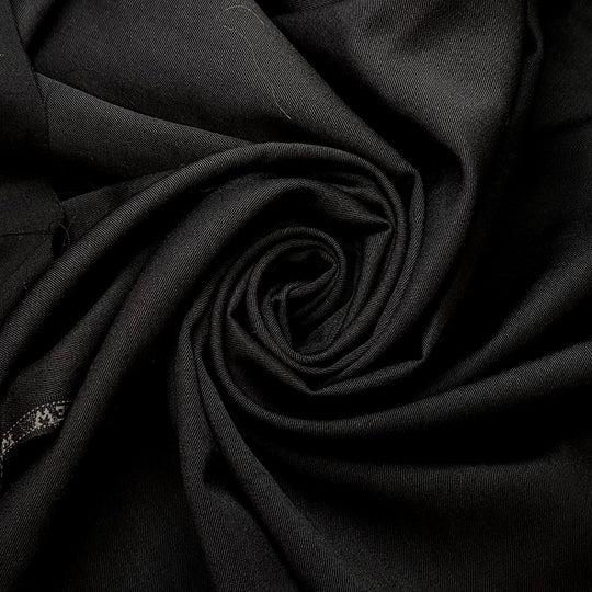 Going To Bed Early - Wool Woven - Black - 1.15M Bundle - True Deadstock fabric Fabric by private - Sustainable Textile | FABCYCLE