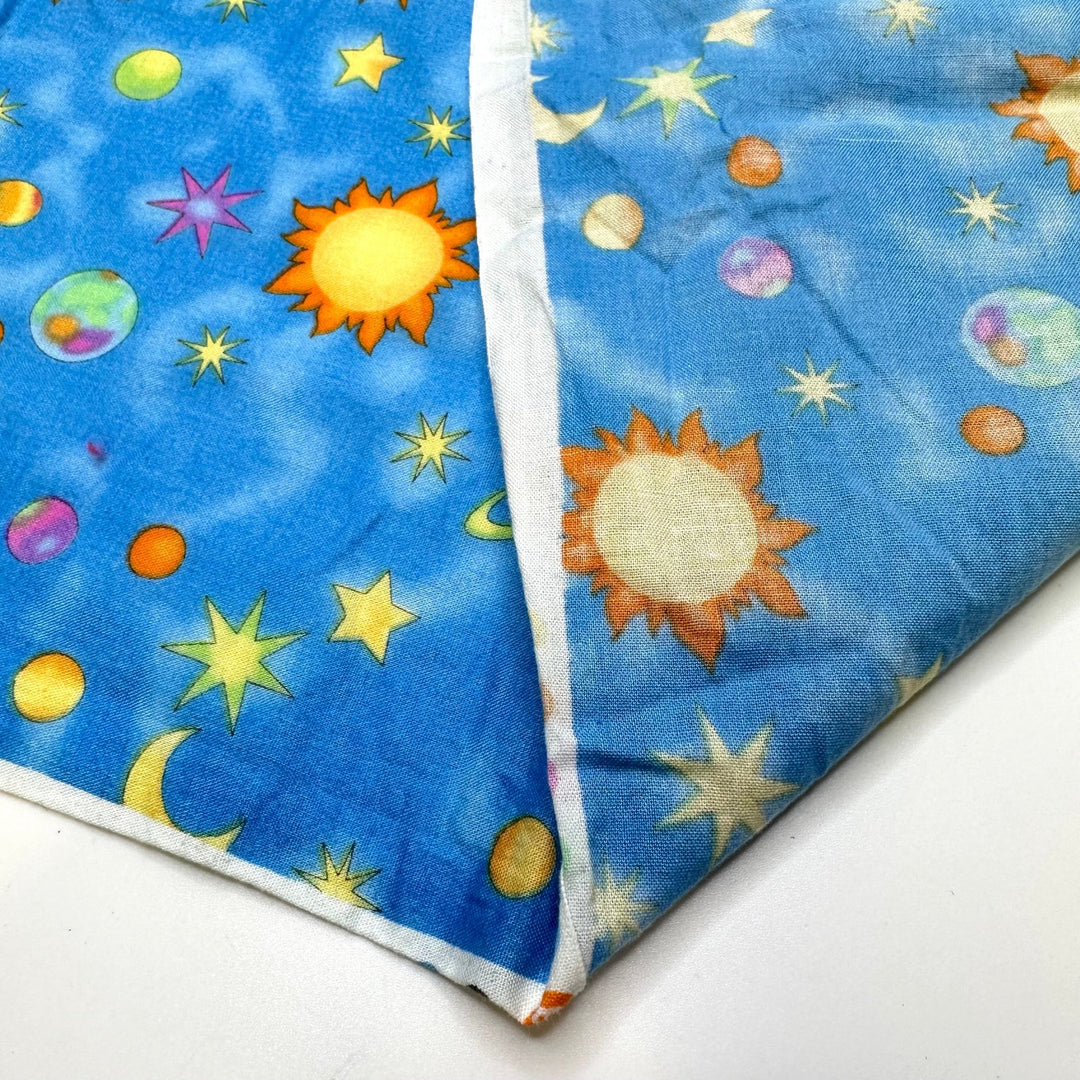 Going To The Planetarium - Cotton Woven - Blue Multi Space - 1.3M Bundle - True Deadstock fabric Fabric by private - Sustainable Textile | FABCYCLE