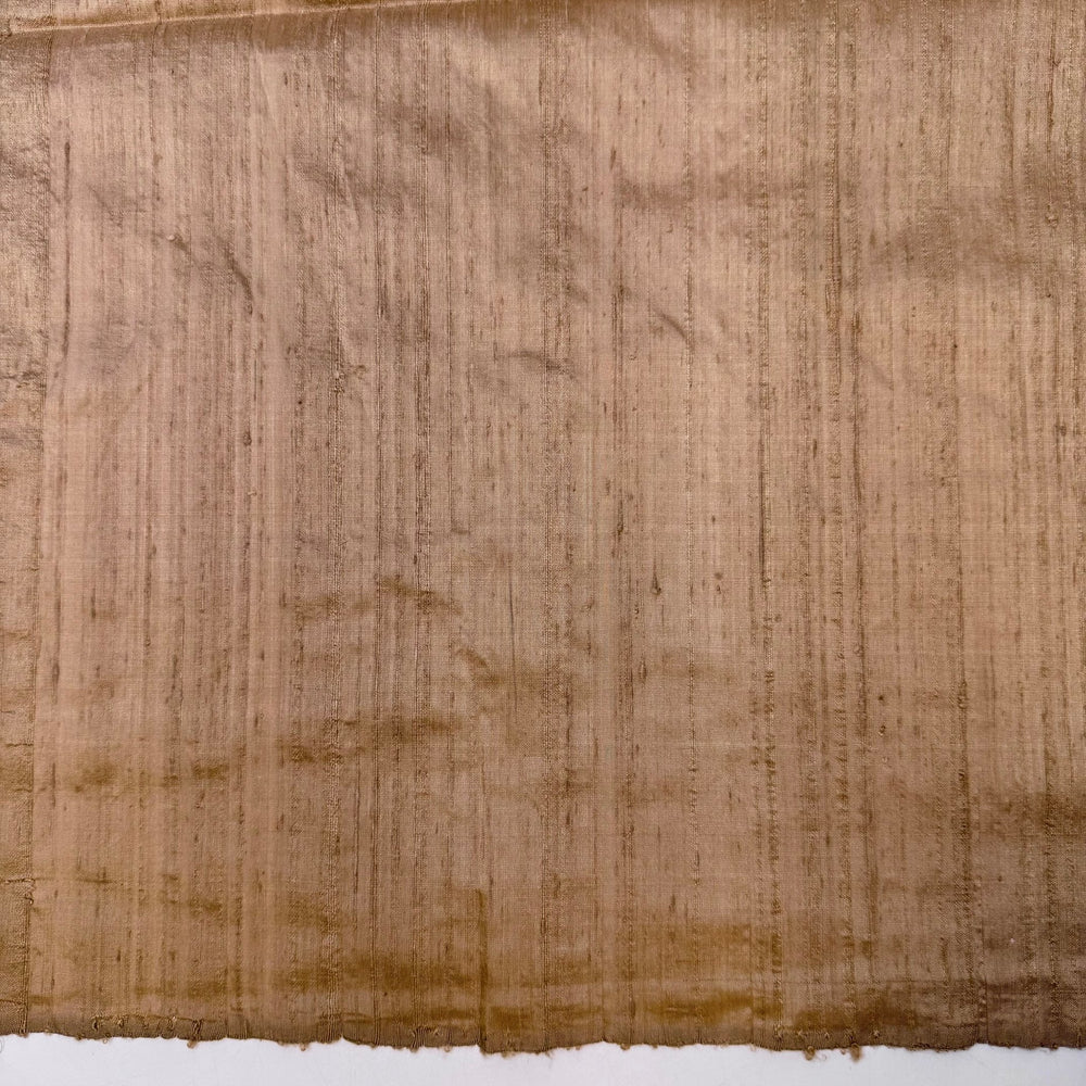 Gold Setting - Raw Silk Silk Woven - Gold - 0.85M Bundle - True Deadstock fabric Fabric by private - Sustainable Textile | FABCYCLE