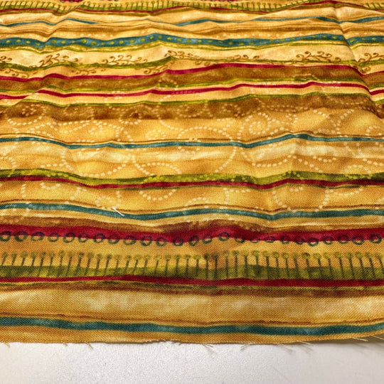 Golden Guide Lines - Cotton Woven - Gold Multi Stripes - 1.2M Bundle - True Deadstock fabric Fabric by private - Sustainable Textile | FABCYCLE