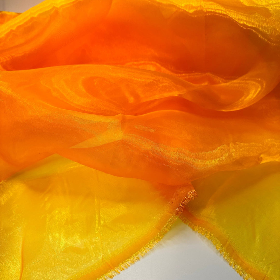 Golden Hour - Organza Poly Woven - Yellow - Bundles - True Deadstock fabric Fabric by private - Sustainable Textile | FABCYCLE