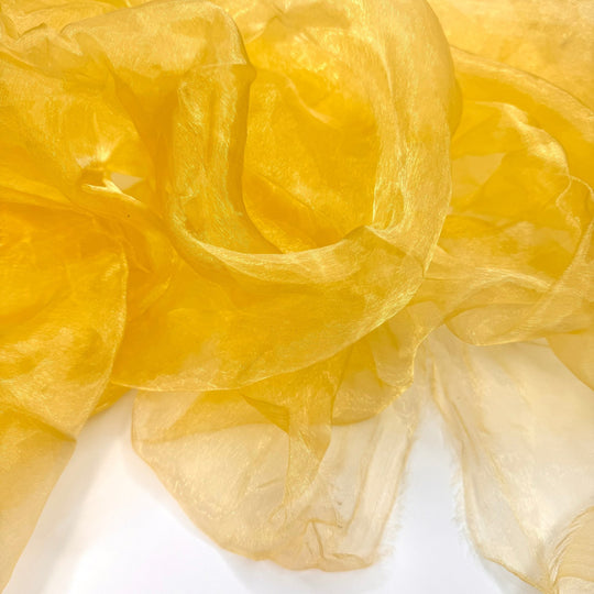 Golden Hour Wedding Photos - Organza Poly Woven - Gold - 2M Bundle - True Deadstock fabric Fabric by private - Sustainable Textile | FABCYCLE