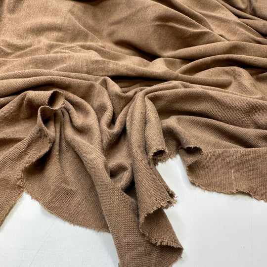 Good Coffee - Rib Knit Bamboo/Cotton Knit - Light Brown - Bundles - True Deadstock fabric Fabric by private - Sustainable Textile | FABCYCLE