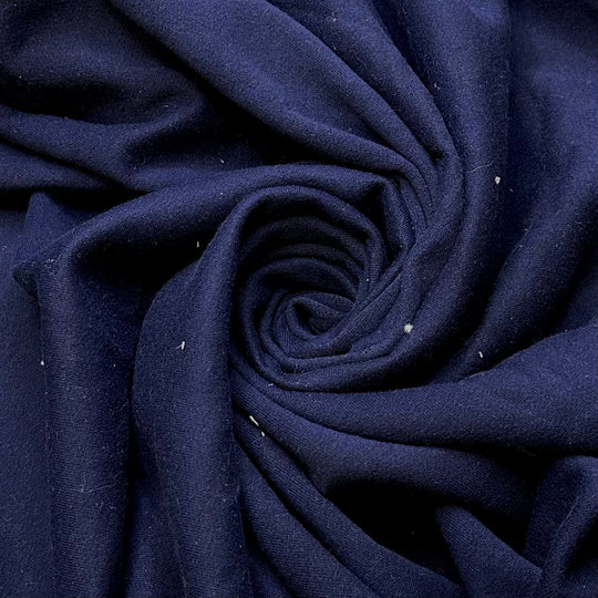 Good Fishing Stories - Jersey Fleece Cotton Knit - Navy - 2.6M Bundle - True Deadstock fabric Fabric by private - Sustainable Textile | FABCYCLE