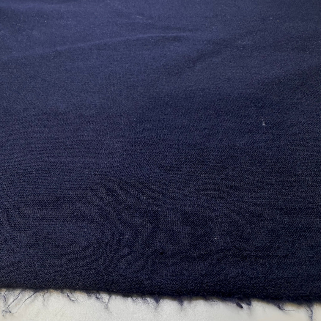 Good Fishing Stories - Jersey Fleece Cotton Knit - Navy - 2.6M Bundle - True Deadstock fabric Fabric by private - Sustainable Textile | FABCYCLE