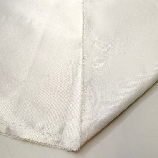 Good Foundations - Metallic Twill Taffeta Sateen Poly Woven - Off White - Bundles - True Deadstock fabric Fabric by private - Sustainable Textile | FABCYCLE