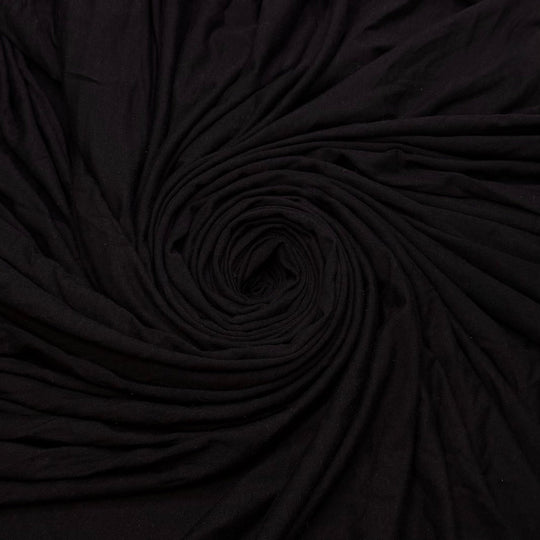 Goth Tulips - Jersey Bamboo Blend Knit - Black - 1.75M Bundle - True Deadstock fabric Fabric by private - Sustainable Textile | FABCYCLE