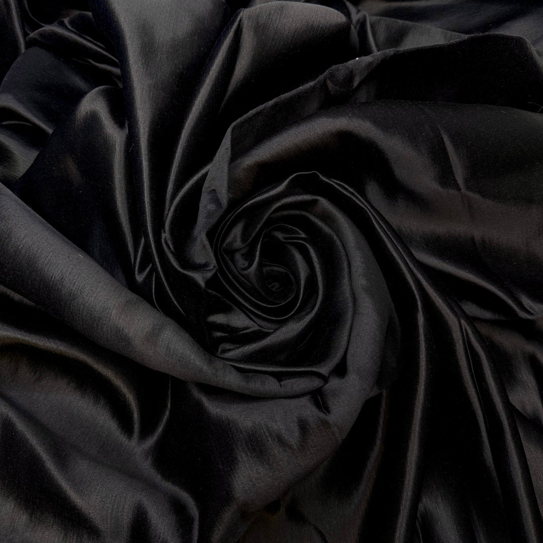 Gothic Gemstone - Satin Silk Woven - Black - 1.65M Bundle - True Deadstock fabric Fabric by private - Sustainable Textile | FABCYCLE