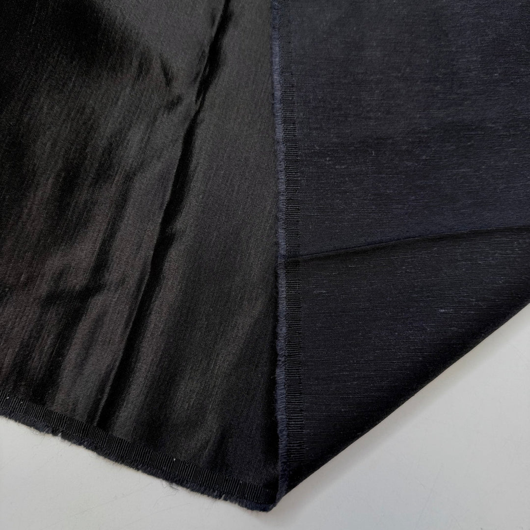 Gothic Gemstone - Satin Silk Woven - Black - 1.65M Bundle - True Deadstock fabric Fabric by private - Sustainable Textile | FABCYCLE
