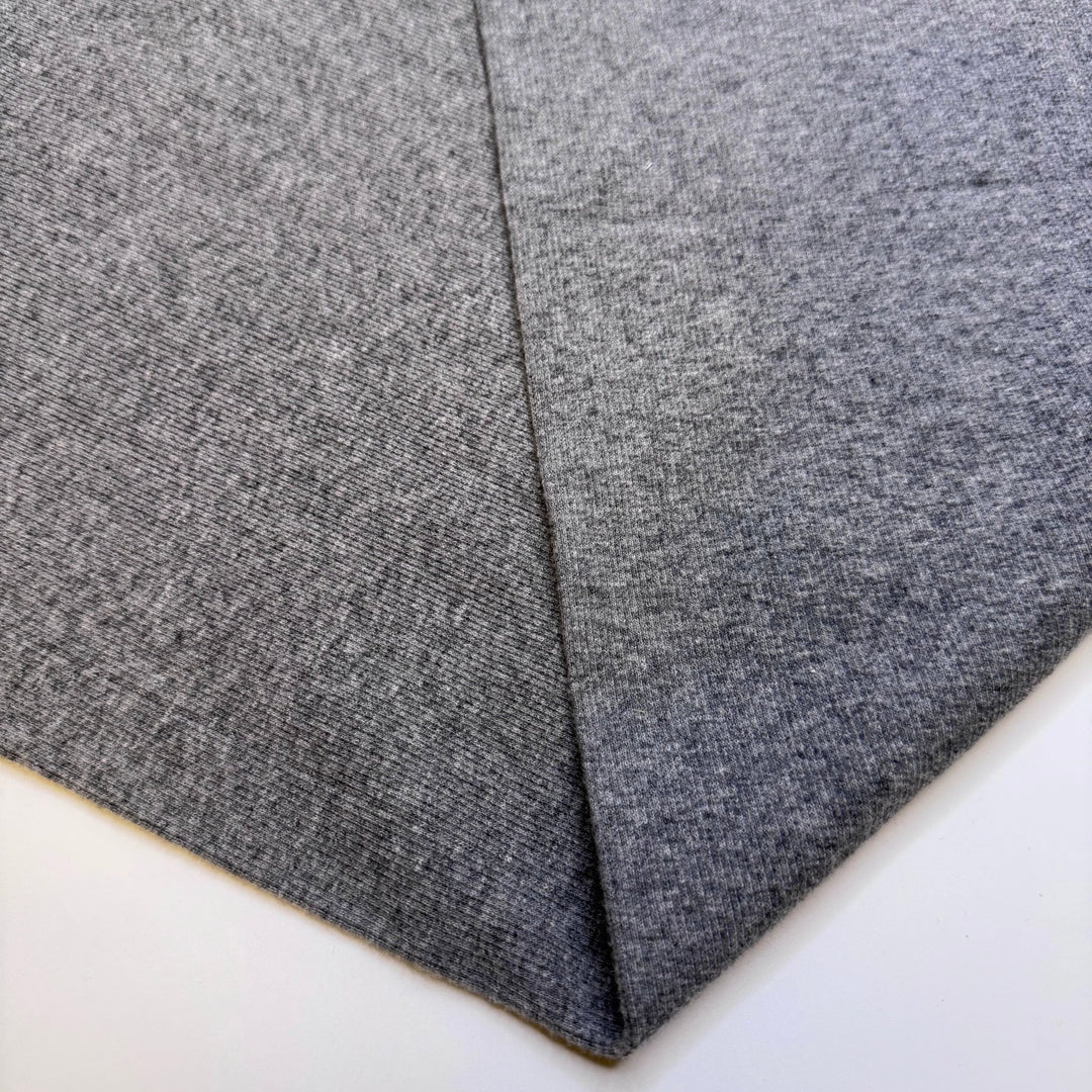 Graduated College - Tubular Rib Knit Cotton Blend Knit - Grey - 2.2M Bundle - True Deadstock fabric Fabric by private - Sustainable Textile | FABCYCLE