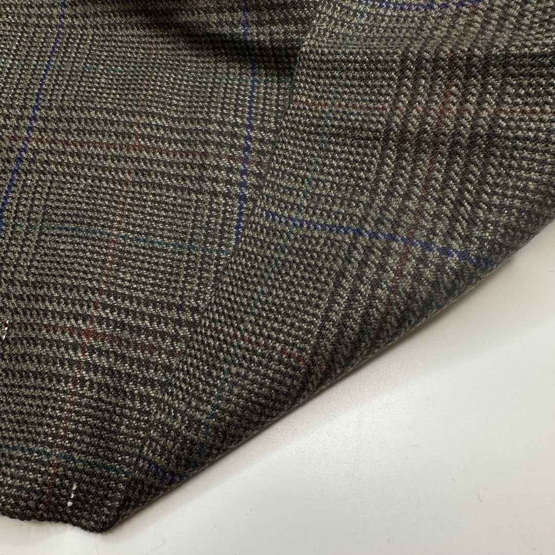 Grandpa Favourite Coat - Tartan Wool Woven - Brown Multi Plaid - 1.3M Bundle - True Deadstock fabric Fabric by private - Sustainable Textile | FABCYCLE
