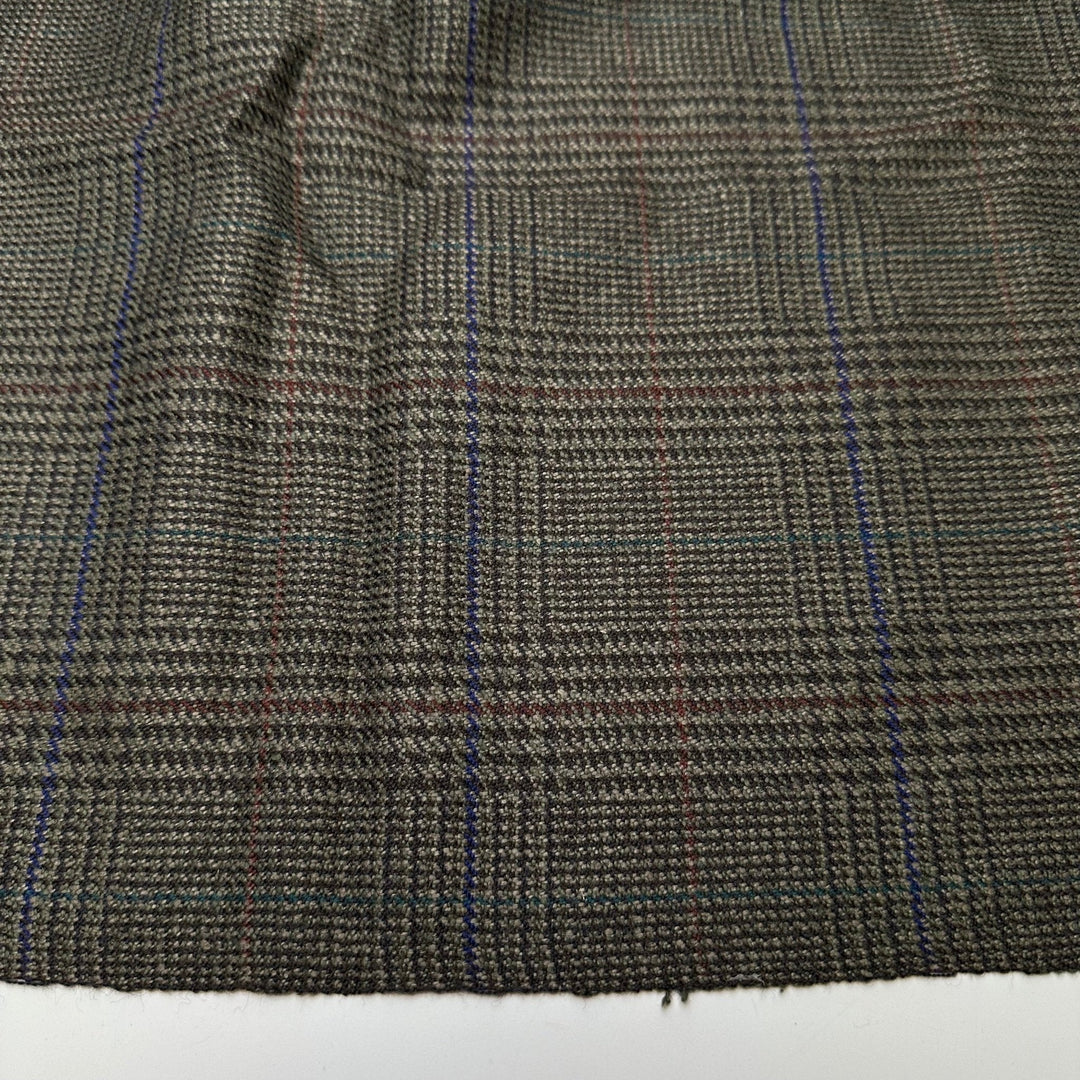 Grandpa Favourite Coat - Tartan Wool Woven - Brown Multi Plaid - 1.3M Bundle - True Deadstock fabric Fabric by private - Sustainable Textile | FABCYCLE