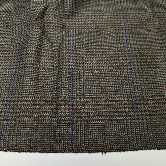 Grandpa Favourite Coat - Tartan Wool Woven - Brown Multi Plaid - 1.3M Bundle - True Deadstock fabric Fabric by private - Sustainable Textile | FABCYCLE