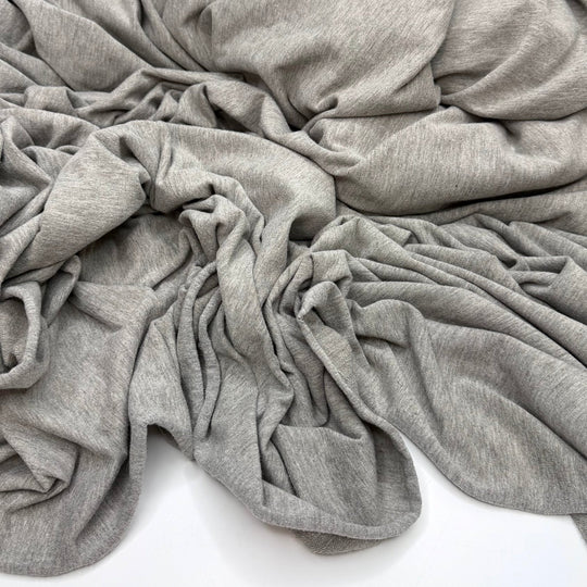 Granite Statue - French Terry Poly/Cotton Knit - Grey - 3M Bundle - True Deadstock fabric Fabric by private - Sustainable Textile | FABCYCLE