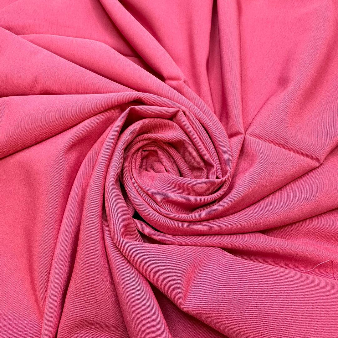 Grapefruit Cocktail - Rib Weave Cotton/Poly Woven - Pink - 2M Bundle - True Deadstock fabric Fabric by private - Sustainable Textile | FABCYCLE