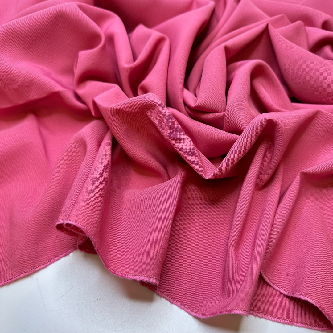 Grapefruit Cocktail - Rib Weave Cotton/Poly Woven - Pink - 2M Bundle - True Deadstock fabric Fabric by private - Sustainable Textile | FABCYCLE