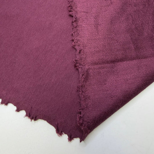 Grapes Into Wine - French Terry Bamboo Blend Knit - Dark Pink - 1.2M Bundle - True Deadstock fabric Fabric by private - Sustainable Textile | FABCYCLE