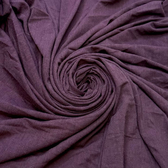 Grapevine - Jersey Wool Blend Knit - Dark Purple - 1.55M Bundle - True Deadstock fabric Fabric by private - Sustainable Textile | FABCYCLE
