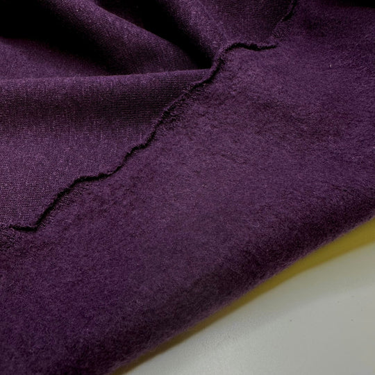 Grapevines - Jersey Fleece Bamboo Blend Knit - Dark Purple - Bundles - True Deadstock fabric Fabric by private - Sustainable Textile | FABCYCLE