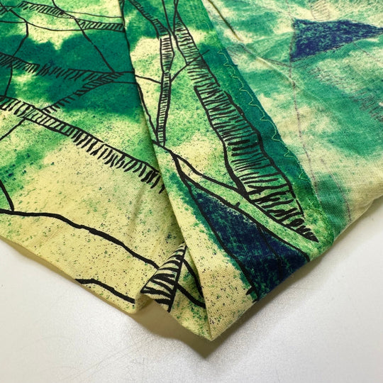 Grass Stains On My New Pants - Cotton Blend Woven - Green Multi Abstract - Bundles - True Deadstock fabric Fabric by private - Sustainable Textile | FABCYCLE