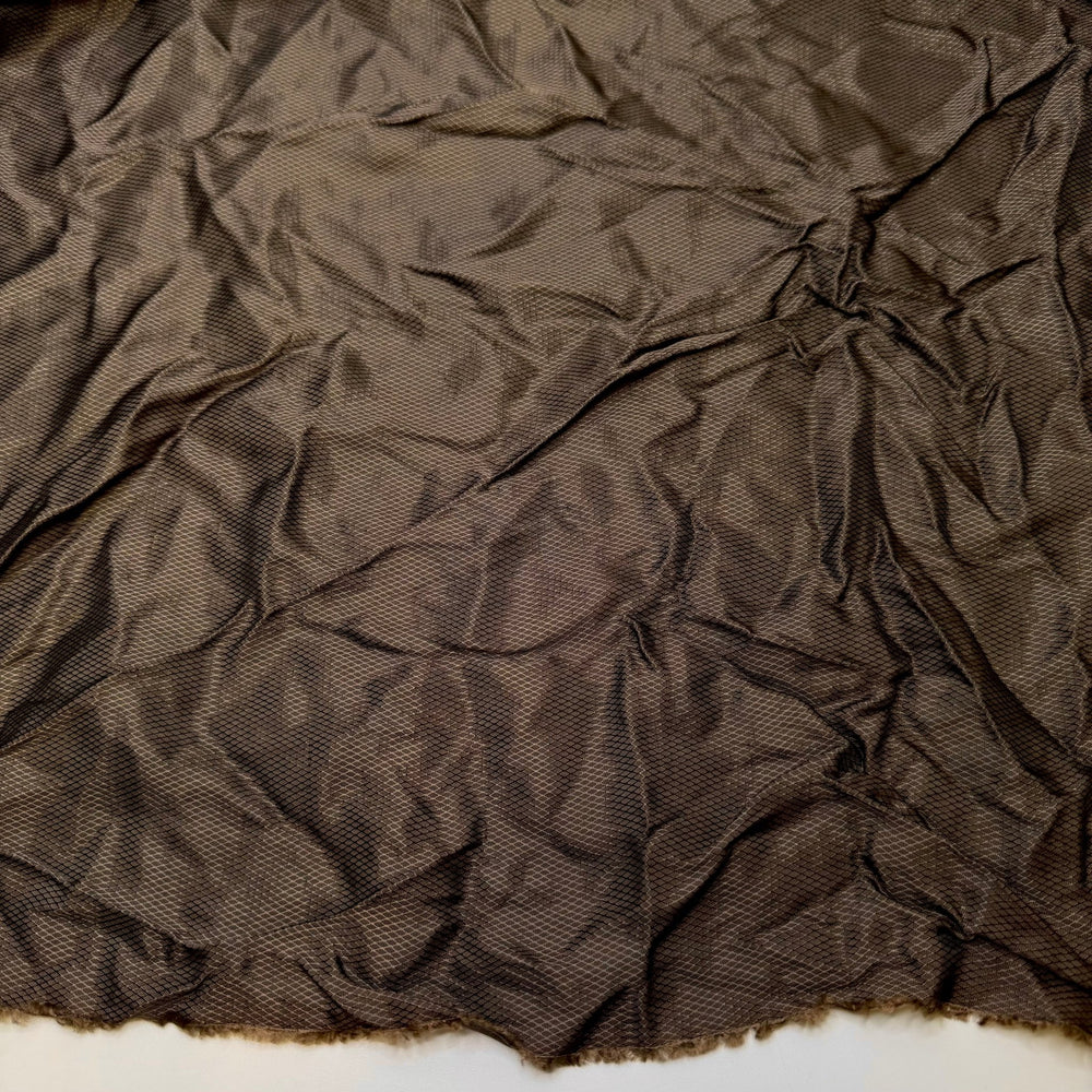 Gravy Boat - Polyester Blend Woven - Brown Geometric - 1.8M Bundle - True Deadstock fabric Fabric by private - Sustainable Textile | FABCYCLE