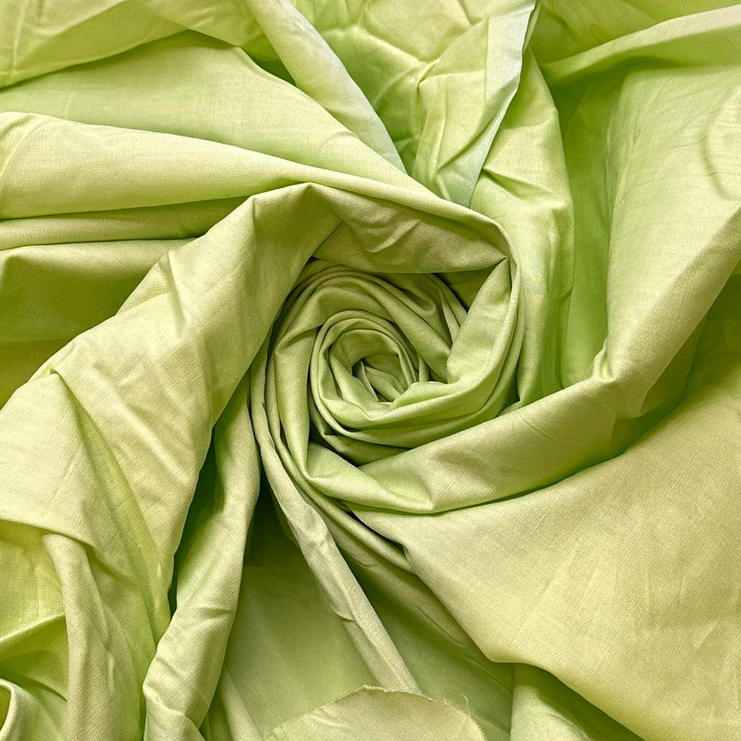 Green Apple Candy - Cotton Woven - Light Green - 1.75M Bundle - True Deadstock fabric Fabric by private - Sustainable Textile | FABCYCLE