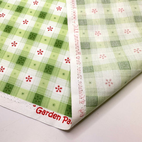 Green House Magic - Cotton Woven - Light White/Green Plaid - Bundles - True Deadstock fabric Fabric by private - Sustainable Textile | FABCYCLE