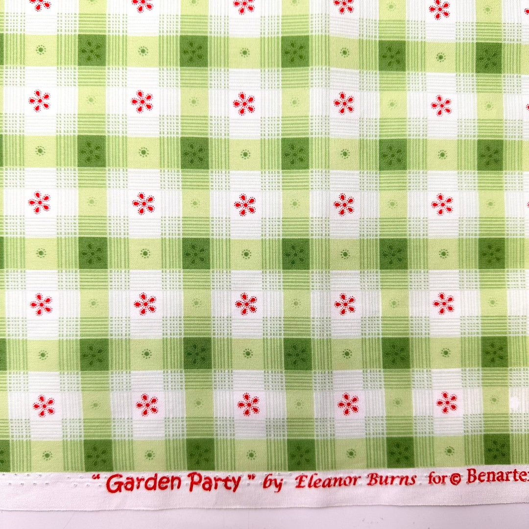 Green House Magic - Cotton Woven - Light White/Green Plaid - Bundles - True Deadstock fabric Fabric by private - Sustainable Textile | FABCYCLE