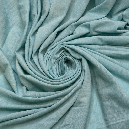 Green Sea Turtles No Longer Endangered - Jersey Poly/Cotton Knit - Light Blue - Bundles - True Deadstock fabric Fabric by private - Sustainable Textile | FABCYCLE