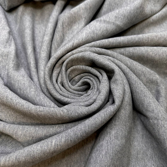 Growing Produce - Jersey Fleece Cotton Blend Knit - Grey - 1.1M Bundle - True Deadstock fabric Fabric by private - Sustainable Textile | FABCYCLE