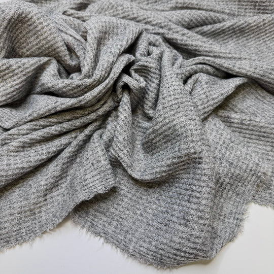 Guam Kingfishers No Longer Extinct - Polyester Blend Knit - Grey - 1.1M Bundle - True Deadstock fabric Fabric by private - Sustainable Textile | FABCYCLE