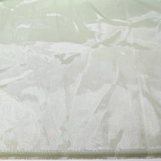 Guest List - Organza Polyester Blend Woven - Light Green - 2M Bundle - True Deadstock fabric Fabric by private - Sustainable Textile | FABCYCLE