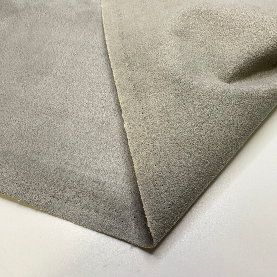 Haggling - Faux Suede Synthetic Blend Woven - Light Grey - 2.9M Bundle - True Deadstock fabric Fabric by private - Sustainable Textile | FABCYCLE