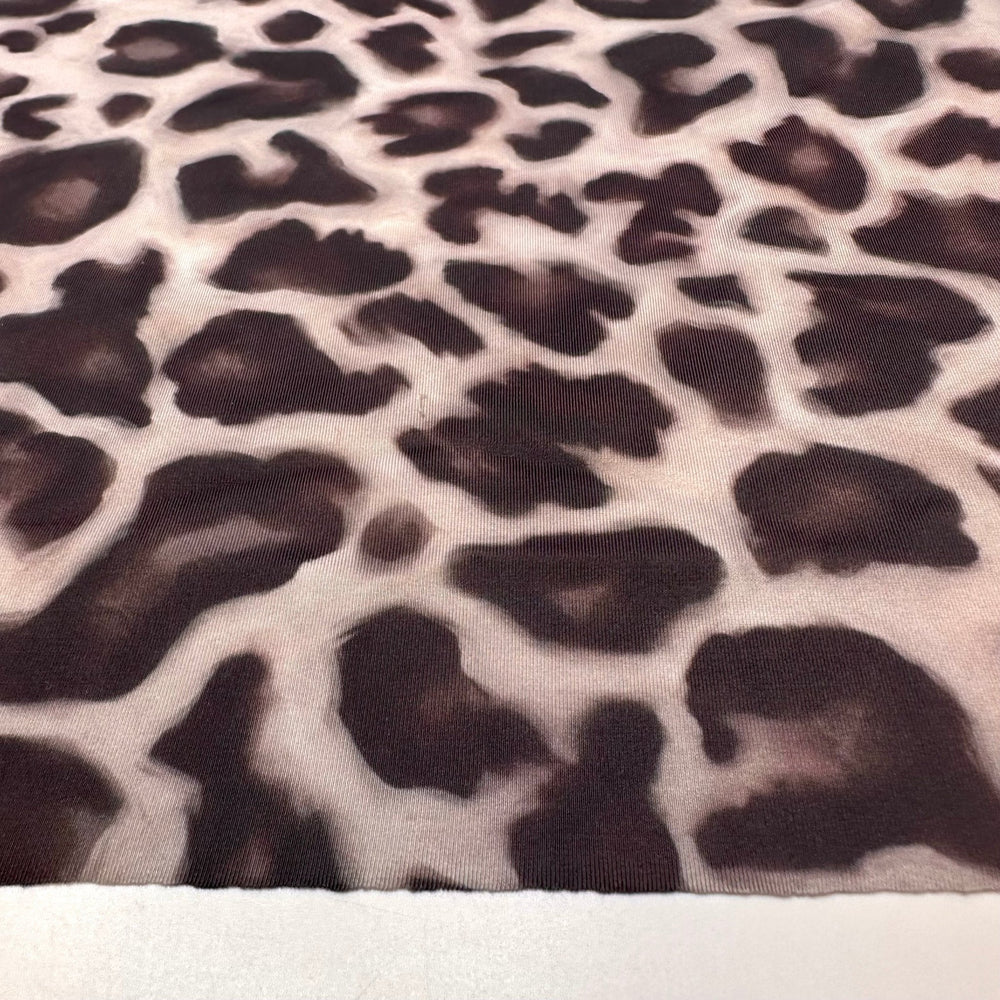 Halloween Pool Party - Synthetic Blend Knit - Grey/Brown Animal Print - Bundles - True Deadstock fabric Fabric by private - Sustainable Textile | FABCYCLE