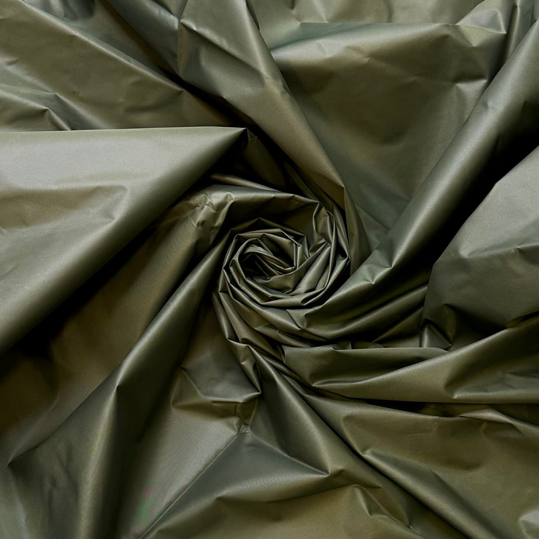 Halogen Light Bulbs - Waterproof Nylon Blend Woven - Dark Green - Bundles - True Deadstock fabric Fabric by private - Sustainable Textile | FABCYCLE