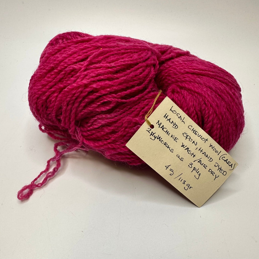 Hand Dyed Hand Spun Hank Yarn - Magenta - Individual - True Deadstock supplies Fabric by private - Sustainable Textile | FABCYCLE