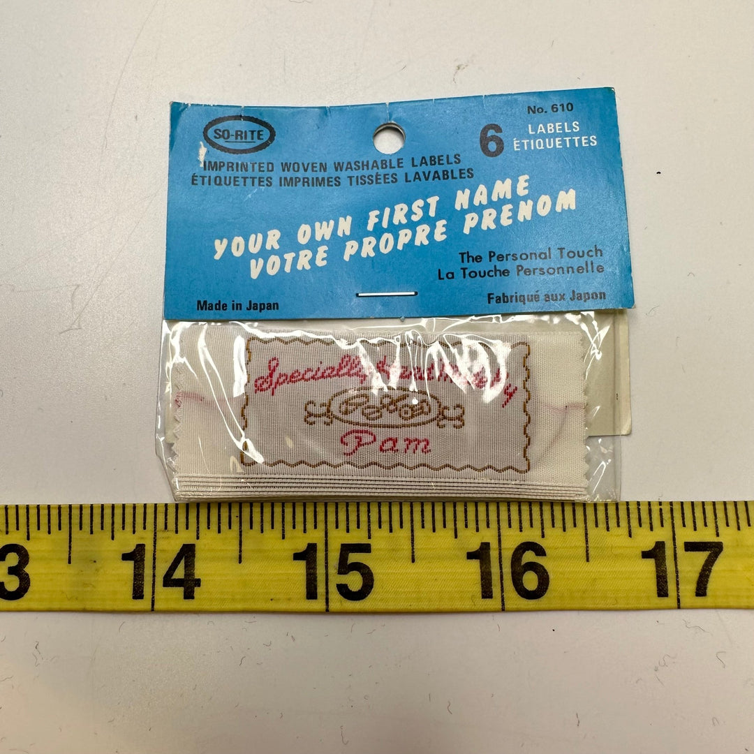 Handmade By Pam Labels Notions - White Multi - 6 Pack - True Deadstock supplies Fabric by private - Sustainable Textile | FABCYCLE