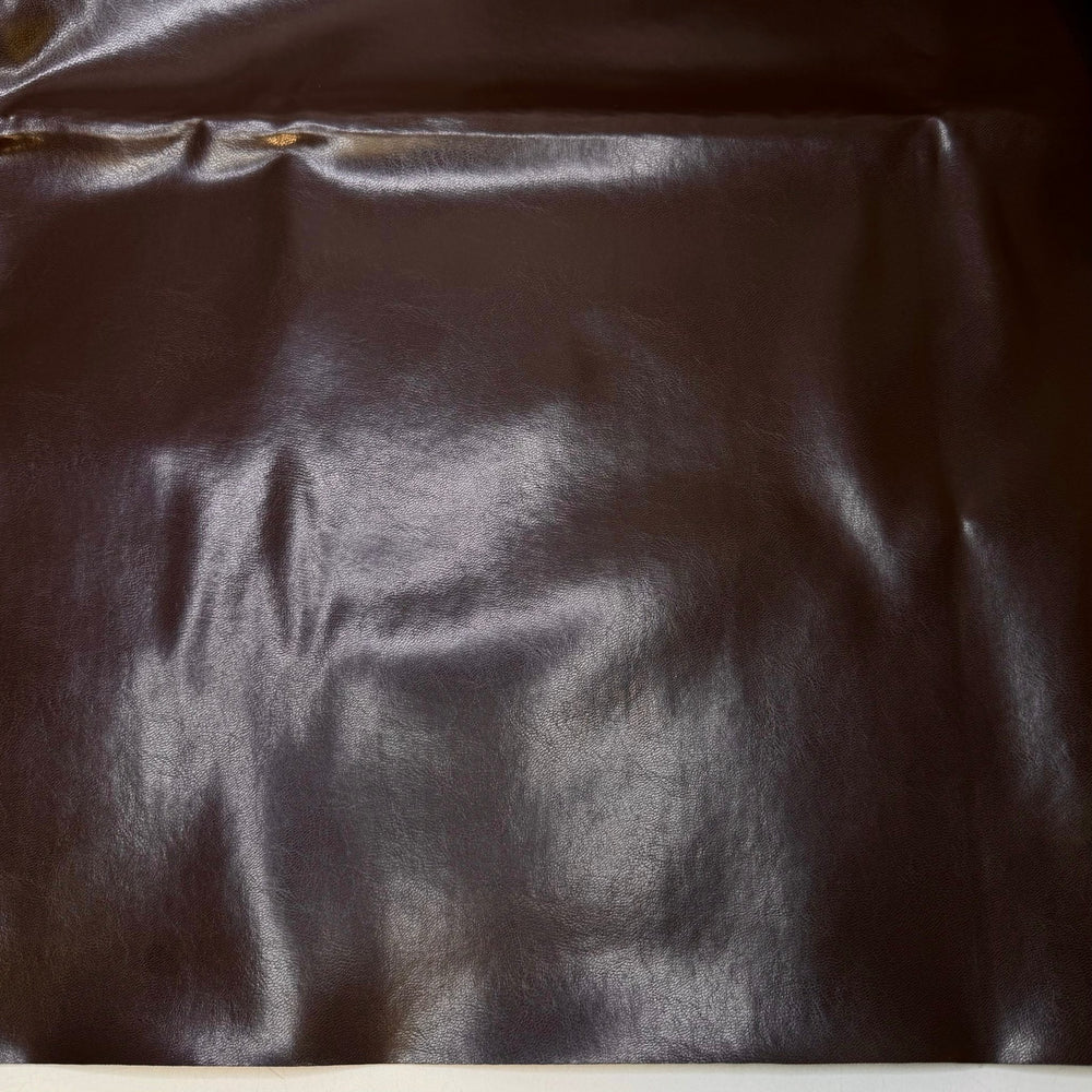 Happiness In A Handbag - Waterproof Vinyl PVC Woven - Brown - Bundles - True Deadstock fabric Fabric by private - Sustainable Textile | FABCYCLE
