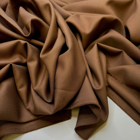 Happy 2005 - Polyester Blend Woven - Dark Beige - 2.7M Bundle - True Deadstock fabric Fabric by private - Sustainable Textile | FABCYCLE